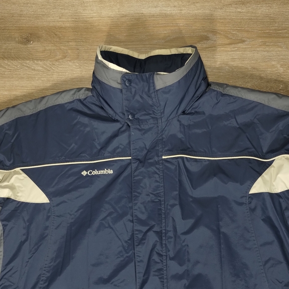 Columbia Men's Blue and Gray Outdoor Winter Jacket Coat XLT Hiking Ski - Picture 3 of 10